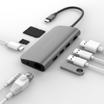 foto de HUB HYPERDRIVE POWER 9 EN 1 USB-C GRIS