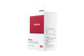 foto de SSD EXT SAMSUNG T7 500GB RED