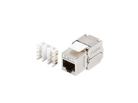 foto de CONECTOR KEYSTONE LANBERG CAT.7 FTP RJ45 180º TOOLLESS