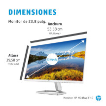 foto de HP M24fwa pantalla para PC 60,5 cm (23.8) 1920 x 1080 Pixeles Full HD LCD Plata, Blanco