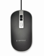 foto de RATON GEMBIRD WIRED OPTICAL MOUSE USB BLACK SILVER