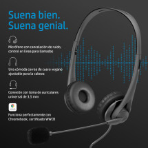 foto de AURICULARES HP WIRED 3.5MM STEREO HEADSET EURO