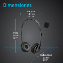 foto de AURICULARES HP WIRED 3.5MM STEREO HEADSET EURO