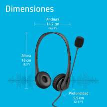 foto de AURICULARES HP WIRED USB-A STEREO HEADSET EURO