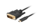 foto de CABLE USB-C A DVI-D (24+1) LANBERG MACHO/MACHO 1.0M NEGRO