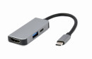 foto de ADAPTADOR MULTIPUERTO USB TIPO C 3 EN 1 PUERTO USB HDMI PD PLATA