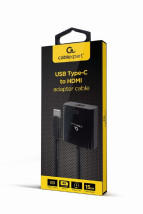 foto de CABLE ADAPTADOR USB TIPO-C A HDMI 4K 60HZ 15 CM NEGRO