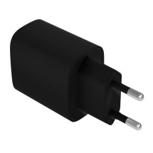 foto de LEOTEC CARGADOR 20W CARGA RAPIDA 1 USB TIPO-C PD 1 USB-A NEGRO