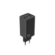 foto de LEOTEC CARGADOR 65W GaN CARGA RAPIDA 2 USB TIPO-C PD 1 USB-A NEGRO