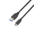 foto de CABLE AISENS USB 3.1 GEN2 10GBPS 3A TIPO USB-C M-A M NEGRO 1.0M