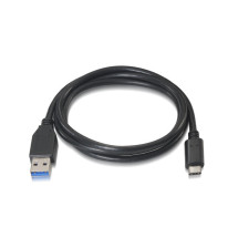 foto de CABLE AISENS USB 3.1 GEN2 10GBPS 3A TIPO USB-C M-A M NEGRO 1.0M