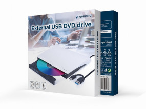 foto de UNIDAD DE DVD GEMBIRD USB EXTERNA PLATA