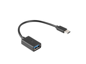 foto de ADAPTADOR LANBERG OTG USB-C(M) A USB-A 2.0 (H) 15 CM NEGRO