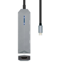 foto de AISENS USB-C DOCK 4 EN 1 USB-C A 1xHDMI 2xUSB 1xPD GRIS 15CM