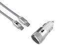 foto de CARGADOR COCHE SUBBLIM DUAL PD PD18W+QC3.0 + C TO C CABLE SILVER