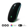 foto de RATON SUBBLIM LED DUAL FLAT MOUSE BLACK