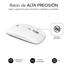 foto de COMBO TECLADO RATON SUBBLIM MULTIDISPOSITIVO COMPACTO PLATEADO/BLANCO BLUETOOTH