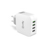 foto de CELLY CARGADOR RED SALIDA 4 8A Y 4 PUERTOS USB BLANCO