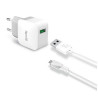 foto de CELLY CARGADOR RED SALIDA 2 4A Y CABLE MICRO BLANCO
