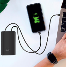 foto de CELLY POWER BANK 15A PROPOWER 45W MICROUSB USBC 2 USB QUICK CHARGE Y USBC NEGRO