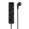 foto de BASE MULTIPLE AISENS 4 TOMAS SIN INTERRUPTOR CON CABLE 3x1.5MM2 NEGRO 1.4M