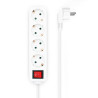 foto de BASE MULTIPLE AISENS 4 TOMAS CON INTERRUPTOR CON CABLE 3x1.5MM2 BLANCO 1.4M