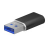 foto de MINI ADAPTADOR AISENS USB 3.2 GEN2 USB 2.0 3A USB-C/H-A/M NEGRO