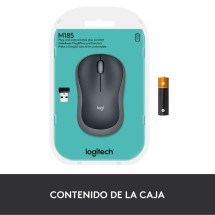 foto de RATON LOGITECH M185 GRIS RF INALAMBRICO PILAS