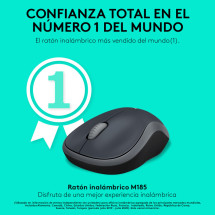 foto de RATON LOGITECH M185 GRIS RF INALAMBRICO PILAS