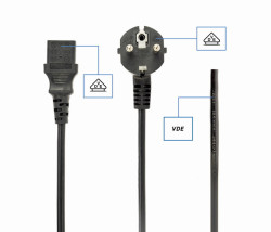 foto de CABLE ALIMENTACION GEMBIRD SCHUKO A C13 1,8M