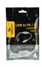 foto de CABLE ADAPTADOR GEMBIRD USB MACHO A 2x  PS2 HEMBRA BLANCO