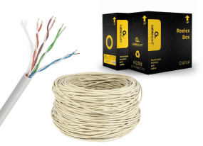 foto de CABLE RED GEMBIRD UTP CAT5E SOLIDO CCA AWG24 BOBINA 305M GRIS