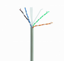 foto de CABLE RED GEMBIRD UTP CAT6 SOLIDO AWG24 BOBINA 305M GRIS