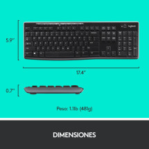 foto de COMBO TECLADO RATON LOGITECH MK270 RF INALAMBRICO NEGRO