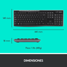 foto de COMBO TECLADO RATON LOGITECH MK270 RF INALAMBRICO NEGRO