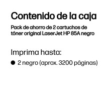 foto de HP Pack de ahorro de 2 cartuchos de t?ner original LaserJet 85A negro