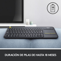 foto de TECLADO LOGITECH K400 PLUS RF INALAMBRICO NEGRO