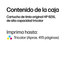 foto de TINTA HP 62XL TRICOLOR