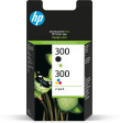 foto de HP Pack de ahorro de 2 cartuchos de tinta original 300 negro/Tri-color