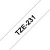 foto de CINTA BROTHER LAMINADA TZE-231(TZE231) BLANCA NEGRA