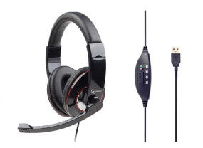 foto de AURICULAR GEMBIRD MHS-U-001 NEGRO MICROFONO ALAMBRICO USB