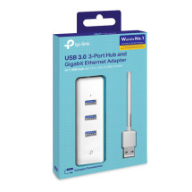 foto de ADAPTADOR TP-LINK USB 3,0 A ETHERNET GIGA CON 3 PORT USB 3.0