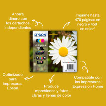foto de TINTA EPSON EXPRESION HOME 18XL CIAN XP102 205 215 305 405