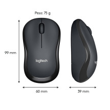 foto de RATON LOGITECH M220 SILENT NEGRO RF INALAMBRICO PILAS