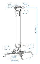 foto de SOPORTE TECHO TOOQ PROYECTORPJ3030TN-B