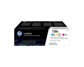 foto de HP Pack de ahorro de 3 cartuchos de t?ner original LaserJet 128A cian/magenta/amarillo