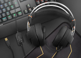 foto de AURICULAR GAMING KROM KODE NEGRO MICROFONO USB
