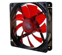 foto de VENTILADOR CAJA NOX COOL FAN LED 120MM NEGRO LED ROJO