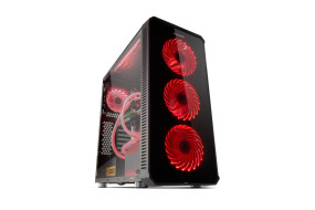 foto de CAJA NOX HUMMER TGX ATX 2XUSB3.0 2XUSB2.0 NEGRO RGB