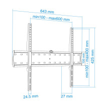 foto de SOPORTE PARED TV TOOQ LP4170F-B NEGRO